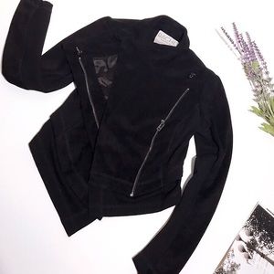 Rachel Roy micro suede feel Moto Jacket size XS